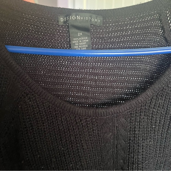 Scoop Neck Black Sweater - Picture 3 of 3